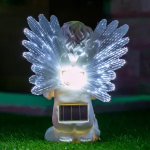 GardenKraft 12680 Solar Powered LED Angel Light