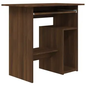 Berkfield Desk Brown Oak 80x45x74 cm Engineered Wood