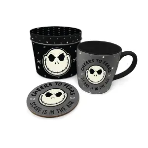 Nightmare Before Christmas Cheers And Fears Mug Set Black/Grey/Cream (One Size)