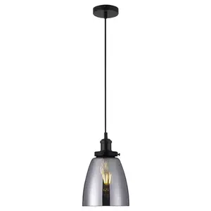 Calista 1 - Light Single Pendant Black / Smoked