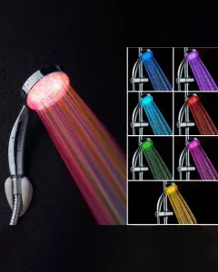 Shower Head RAINBOW With LED Lights Silver