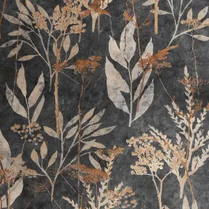 Superfresco Easy Solstice Black Gold Floral Wallpaper