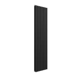 VURTU2 Designer Vertical Double Panel Radiator, 1800(H) x 480(W), Black, 613641