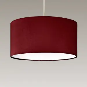 Modern Drum Red Pendant Ceiling Light Shades with Diffuser