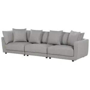 3 Seater Fabric Sofa Light Grey SIGTUNA