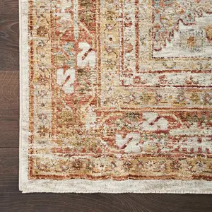 Multicolored Bordered Geometric Luxurious Traditional Persian Rug for Living Room, Bedroom - 69 X 310 (Runner)