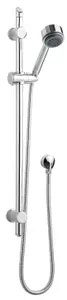 Slide Rail Shower Kit with Multi Function Head & Outlet Elbow - Chrome