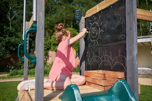 Plum Siamang Wooden Climbing Frame with Swings and Slide