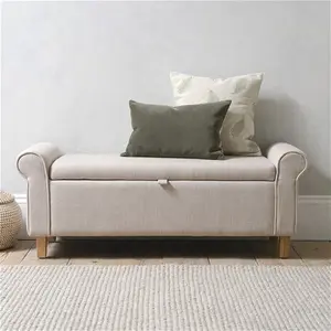 Sherborne Winged Ottoman - Stone Linen