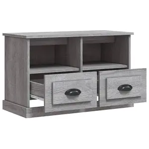 Berkfield TV Cabinet Grey Sonoma 80x35x50 cm Engineered Wood