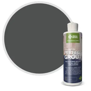 Stonecare4U Perfect Grout Colour Sealer 237ml (Charcoal) Restore & Renew Old Kitchen, Bath, Wall & Floor Grout