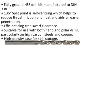 Premium 5-Pack 13mm HSS Drill Bits for Precision Drilling