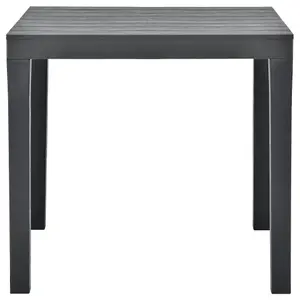 Berkfield Garden Table Anthracite 78x78x72 cm Plastic