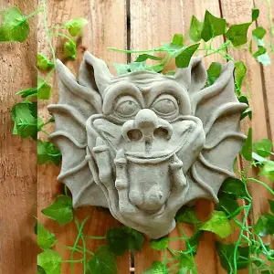 Delightful Stone Cast Thinking Gargoyle Ornament