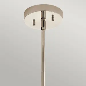 Luminosa Kichler Triocent Globe Pendant Ceiling Light Polished Nickel, IP44