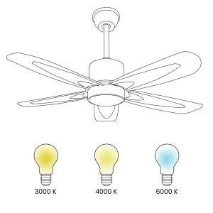 Ceiling Fan with Light Silver COYOTE