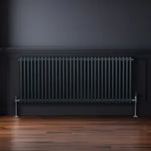 Traditional 2 Column Radiator - 600 x 1462 mm - Anthracite