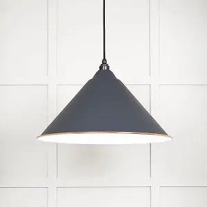 White Gloss Hockley Pendant in Slate