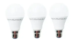 ExtraStar 8W LED Ball  Bulb B22 Warm White  3000K, pack of 3