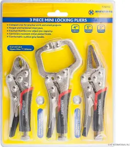 New 3pc Mini Grip Mole Locking Pliers Clamp Welding Car Garage Set Grip Handle