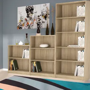 4 You Tall Wide Bookcase in Sonama Oak