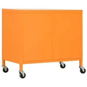 Berkfield Storage Cabinet Orange 60x35x56 cm Steel