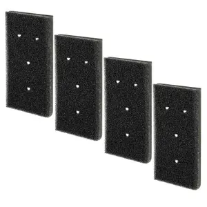 SPARES2GO Tumble Dryer Foam Filter compatible with Whirlpool / Bauknecht Heat Pump Sponge Pads (Pack of 4)