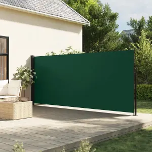 Berkfield Retractable Side Awning Dark Green 160x600 cm