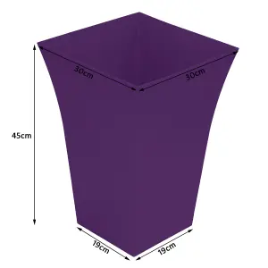 simpa 2PC Purple Large Milano Plastic Planters.