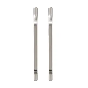 GoodHome Vincotto Nickel effect Silver Kitchen Cabinet Bow Handle (L)22.6cm (D)30mm, Pack of 2