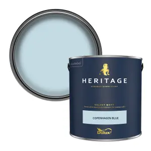 Dulux Trade Heritage Copenhagen Blue Velvet matt Wall paint, 2.5L