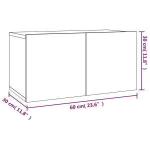 Berkfield 2 Piece TV Cabinet Set Smoked Oak Engineered Wood