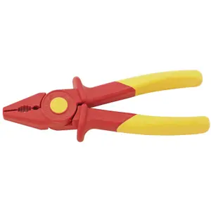 Draper KNIPEX 98 62 01 Plastic Flat Nose Pliers insulating with soft plastic zone for better grip plastic, 180mm 06082