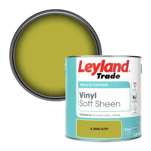 Leyland Trade Vinyl Soft Sheen Walls & Ceilings Emulsion Paint (S 2060-G70Y) - 2.5L