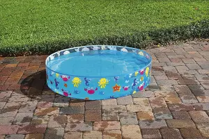 Bestway Kids Paddling Pool Rigid Multicolour Star Fish Swimming Pool for Garden Play Fun