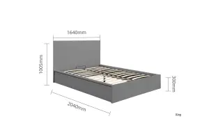 Birlea Oslo King Ottoman Bed Grey