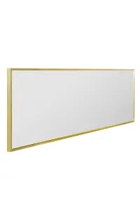 MirrorOutlet Artus - Gold Aluminium Edged Wall Mirror 47" X 16" (120CM X 40CM)