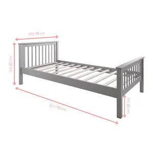 Hampshire Single Bed Frame with Olaf Trundle in Silk Grey