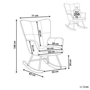 Rocking Chair OULU Boucle Sand Beige