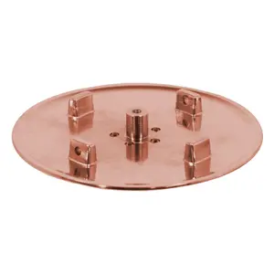 SPARES2GO 110mm Luxury Plug Cover for Shower Trap with 90mm Tray (Brushed Copper)