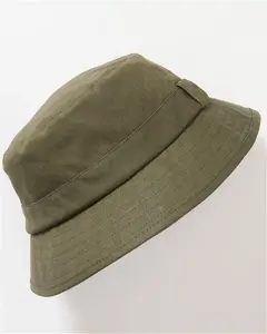 Cotton Traders Waterproof Waxed Bucket Hat In Green - Size S/M