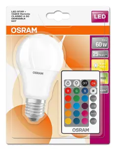 Osram 9.7w ES RGBW Frosted GLS LED Light Bulb