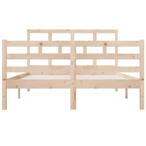 Berkfield Bed Frame Solid Wood 140x200 cm 4FT6 Double