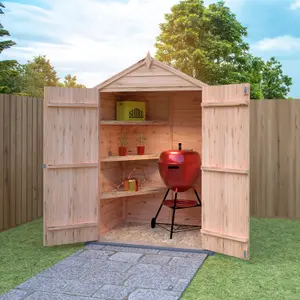 Shire 4x3 Overlap Double Door Shed with Shelves