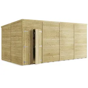 BillyOh Switch Tongue and Groove Pent Wooden Shed - 16x8 Windowless - 11mm Thickness