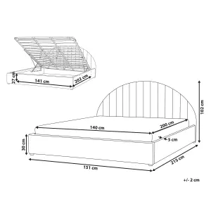 Boucle EU Double Ottoman Bed Off-White CHADENET