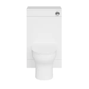 GoodHome Cavally White Back to wall Toilet set with Soft close seat & Concealed cistern