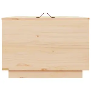 Berkfield Storage Boxes with Lids 3 pcs Solid Wood Pine