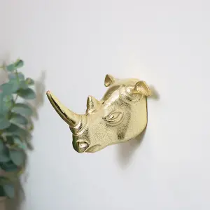 Melody Maison Gold Rhino Wall Hook