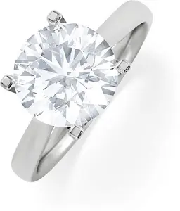 Grace 3.00Ct Lab Diamond Round Cut Engagement Ring In 18K White Gold G/Vs1